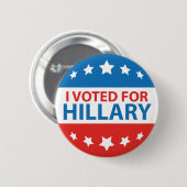 Ich habe für Hillary gestimmt Button (Vorne & Hinten)