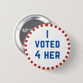 Ich habe für ihren Anti-Trump gestimmt Button (Vorne & Hinten)