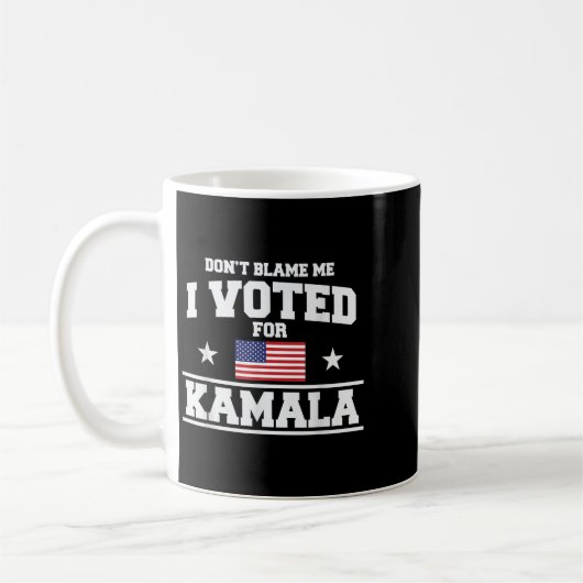 Ich habe für Kamala Harris gestimmt. Kaffeetasse (Links)
