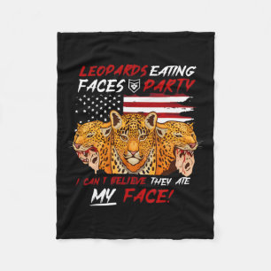 Ich habe für Leoparden gestimmt, die Faces Party F Fleecedecke