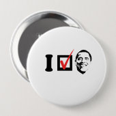 ICH HABE FÜR OBAMA GESICHT GESTIMMT -.pnng Button (Vorne & Hinten)