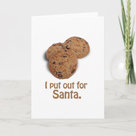 Ich habe für Santa -.pnng Feiertagskarte (Vorderseite)