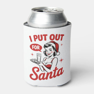 Ich habe für Santa Weihnachtsplätzchen Milch Retro Dosenkühler