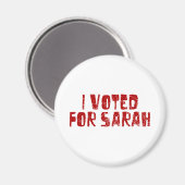Ich habe für Sarah Magnet gestimmt (Vorderseite/Rückseite)