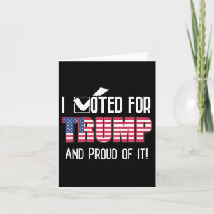 Ich habe für Trump Patriotic Flag Patriot American Karte