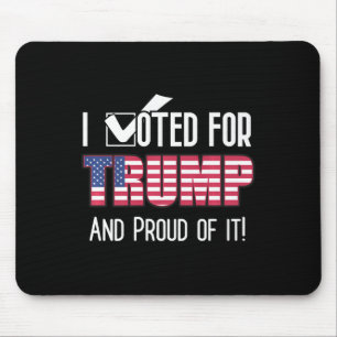 Ich habe für Trump Patriotic Flag Patriot American Mousepad