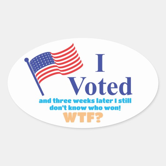 Ich habe für WACHSTUM gestimmt? Ovaler Aufkleber (Vorderseite)