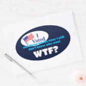 Ich habe für WACHSTUM gestimmt? Ovaler Aufkleber (Umschlag)