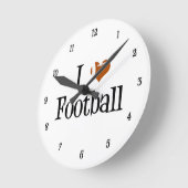 Ich habe Fußball gehört Runde Wanduhr (Winkel)