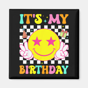 Ich habe Geburtstag Glückliches Lächeln Gesicht Fr Magnet