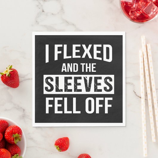 Ich habe geflochten und die Ärmel sind abgefallen Serviette