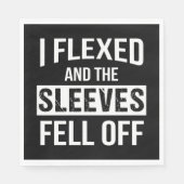 Ich habe geflochten und die Ärmel sind abgefallen Serviette (Vorderseite)