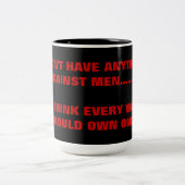 ICH HABE GEGEN MÄNNER NICHTS. ZWEIFARBIGE TASSE (Mittel)