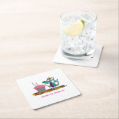 Ich habe geholfen! rechteckiger pappuntersetzer (Vor Ort)