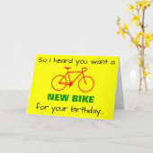 "Ich habe gehört, dass du ein NEUES RAD zum Geburt Karte (Gelbe Blume)