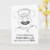 Ich habe gehört, dass du krank warst - Karte (Gelbe Blume)