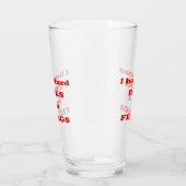Ich habe gemischte Getränke über Gefühle - Funny Q Glas (Rechts)