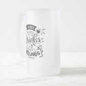 Ich habe gemischte Getränke über Gefühle lustige M Mattglas Bierglas (Vorderseite Links)