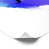 Ich habe genug blaue Aquarellfarben-Bestätigung Poster (Ecke)