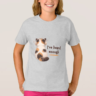 "Ich habe genug gehört" Katze mit Kopfhörer T-Shirt