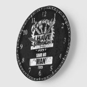 Ich habe genug Werkzeuge gesagt, kein Mensch je Sh Große Wanduhr (Winkel)