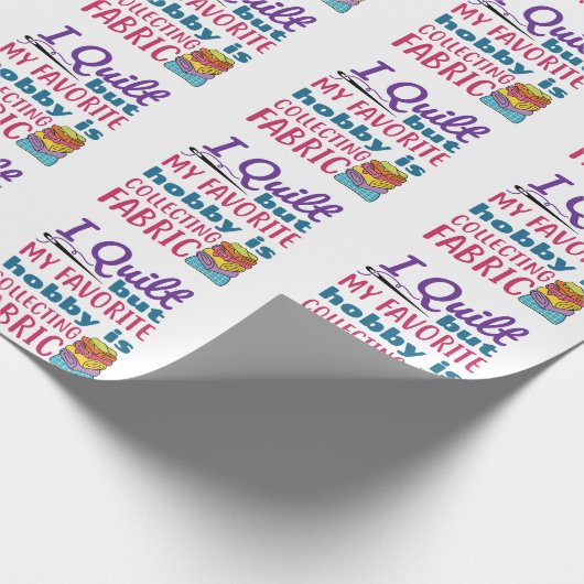 Ich habe gequilt, aber mein Lieblingshobby sammelt Geschenkpapier (Ecke)