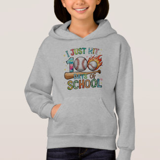 Ich habe gerade 100 Tage Baseball Schule 100 Tage Hoodie