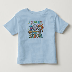 Ich habe gerade 100 Tage Baseball Schule 100 Tage Kleinkind T-shirt