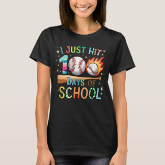 Ich habe gerade 100 Tage Baseball Schule 100 Tage T-Shirt