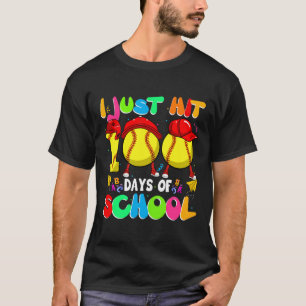 Ich habe gerade 100 Tage der Schule Softball Kids  T-Shirt