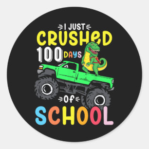 Ich habe gerade 100 Tage Schulkinder 10 Runder Aufkleber