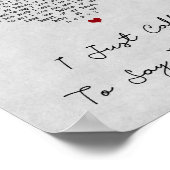 Ich habe gerade angerufen, um zu sagen, ich Liebe Poster (Ecke)