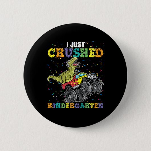 Ich habe gerade den Kindergarten Dinosaurier Trex Button (Vorderseite)