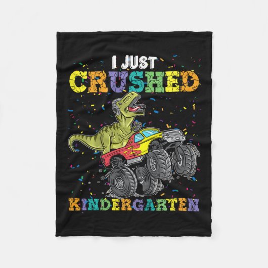 Ich habe gerade den Kindergarten Dinosaurier Trex  Fleecedecke (Vorderseite)