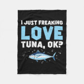 Ich habe gerade die Liebe erfrischt Thunfischfänge Fleecedecke (Vorderseite)