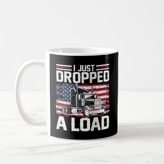 Ich habe gerade eine amerikanische Lastwagenflagge Kaffeetasse (Links)