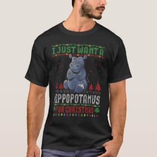 Ich habe gerade einen Hippopotamus für Ugly Christ T-Shirt