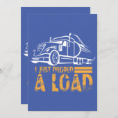 Ich habe gerade einen Lastwagen abgesetzt Einladung (Vorne/Hinten)