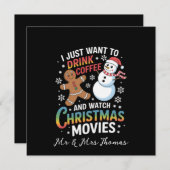 Ich habe gerade Gewollt, Kaffee trinken Weihnachts Einladung (Vorne/Hinten)