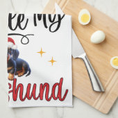 Ich habe gerade Gewollt, meine Dackel zu backen un Geschirrtuch (Viertel Falte)