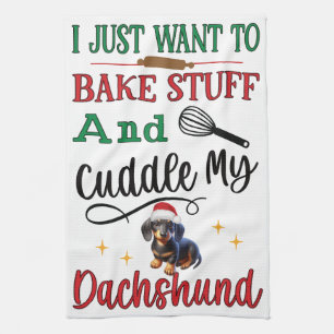 Ich habe gerade Gewollt, meine Dackel zu backen un Geschirrtuch
