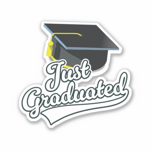 Ich habe gerade studiert! aufkleber (Vorderseite)