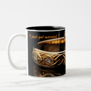 Ich habe gerade verheiratet got! zweifarbige tasse
