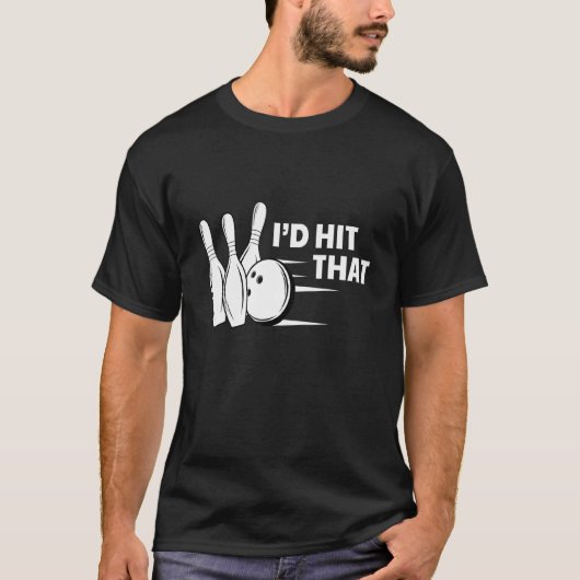Ich habe geschlagen, dass ich Bowling Button Skitt T-Shirt (Vorderseite)