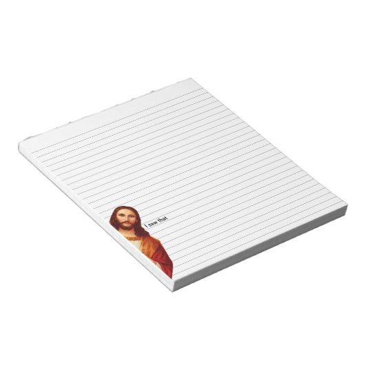 Ich habe gesehen, dass Jesus den Notepad verriegel Notizblock (angewinkelt)