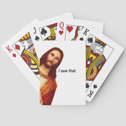 Ich habe gesehen, dass Jesus Karten gespielt hat Spielkarten (Rückseite)