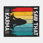 Ich habe gesehen, dass Karma Fleecedecke (Vorderseite (Horizontal))