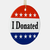 Ich habe gespendet keramik ornament (Rechts)