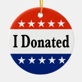 Ich habe gespendet keramik ornament