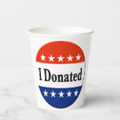 Ich habe gespendet pappbecher (Rückseite)